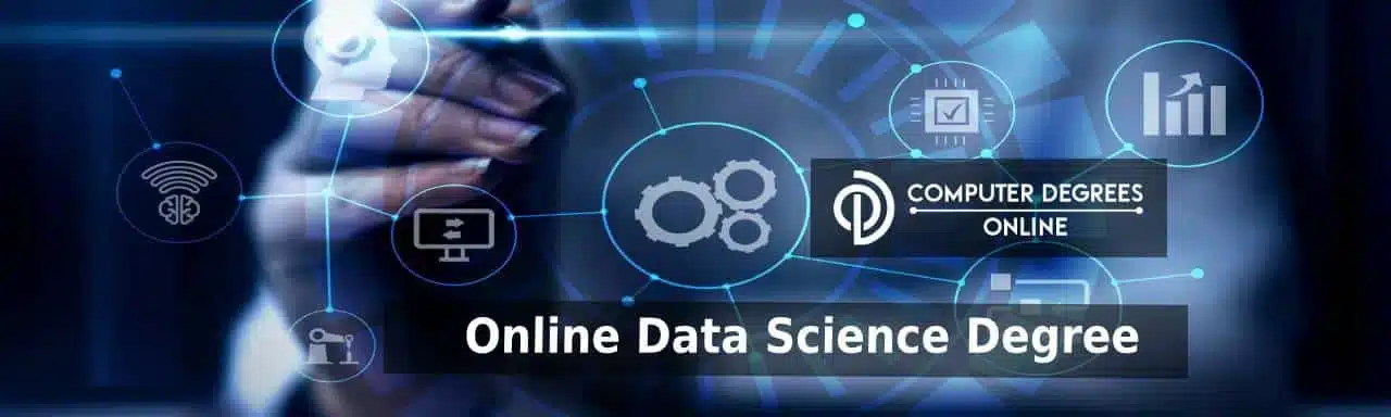 a hand holding a circular wheel and the icon related to data are connected with a line around the gear wheel.